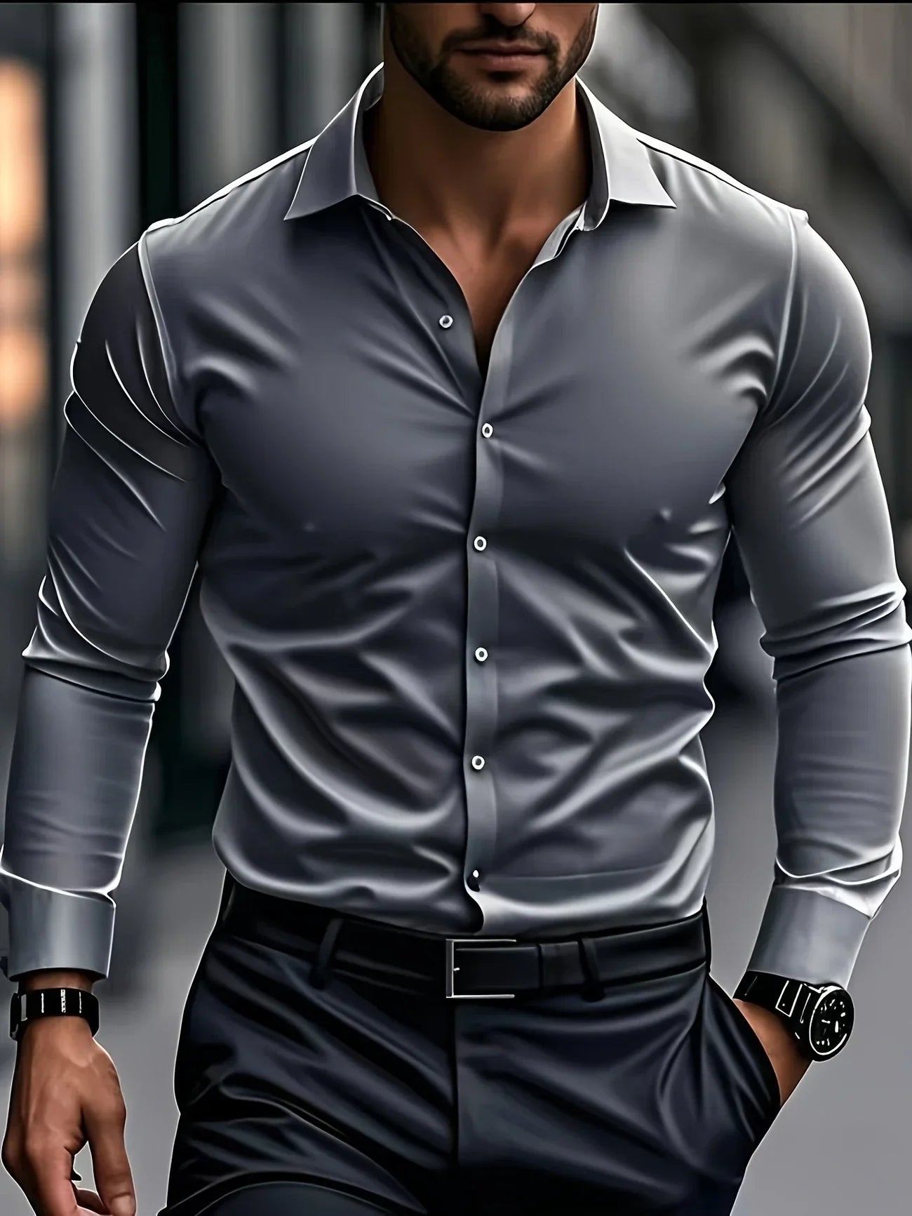 Byron™ | Elegant Butttoned Long-Sleeved Shirt