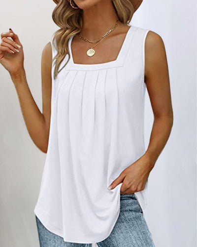 Anne™ | Sleeveless Tank Top with Square Neckline