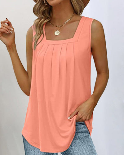 Anne™ | Sleeveless Tank Top with Square Neckline