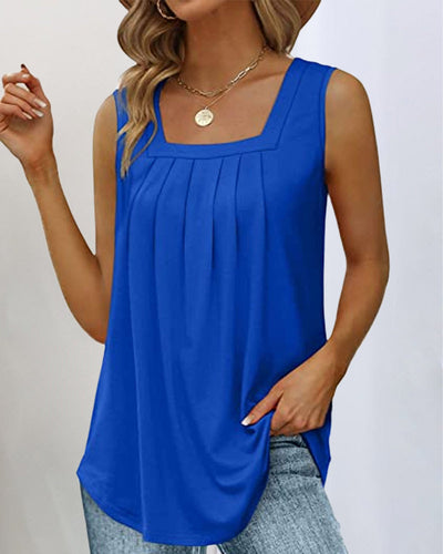 Anne™ | Sleeveless Tank Top with Square Neckline