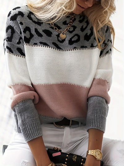 Lela | Sweater with a Leopard Pattern