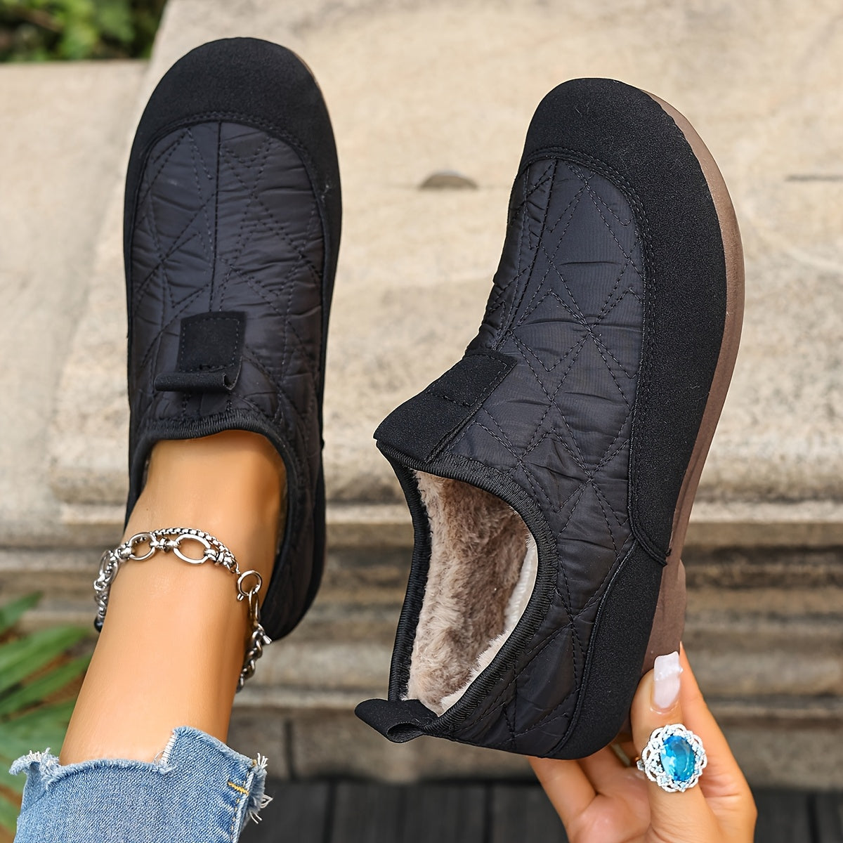 Blamey™ | Comfortable Slip-On Winter Shoes with Warm Fleece Lining