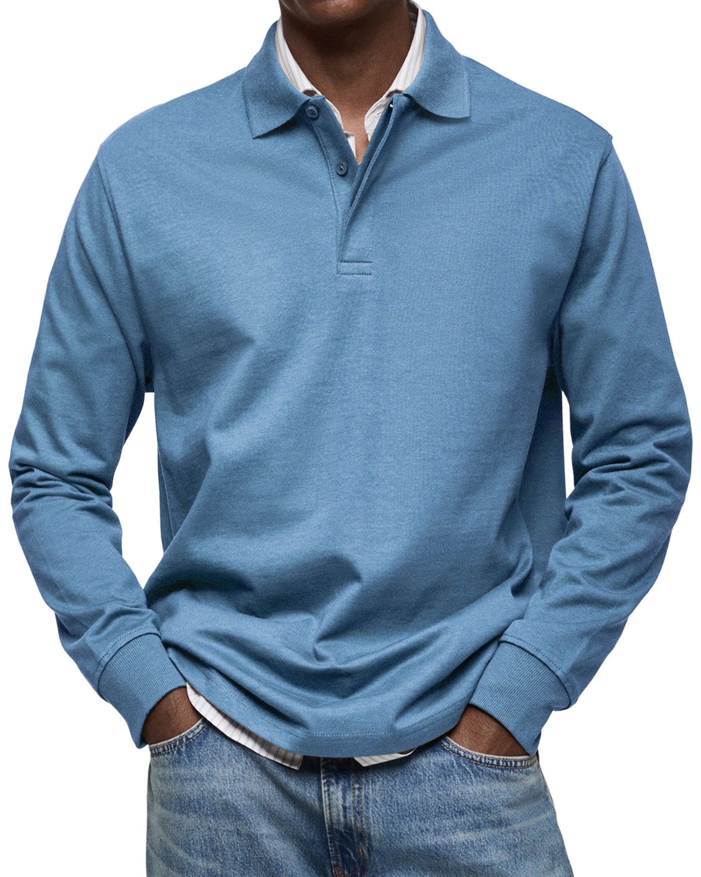 Alexandro™ | Cotton Long Sleeve Casual Polo