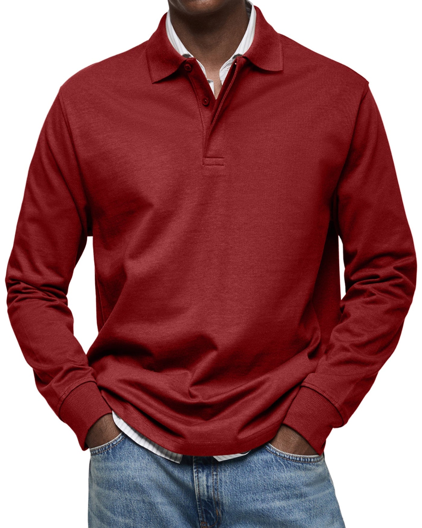 Alexandro™ | Cotton Long Sleeve Casual Polo