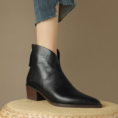 Charline | Elegant Ankle Boots with Back Zipper