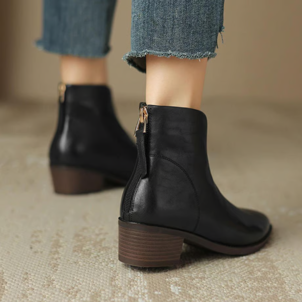 Charline | Elegant Ankle Boots with Back Zipper