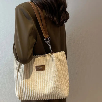 Amanda | Corduroy Shopper Bag