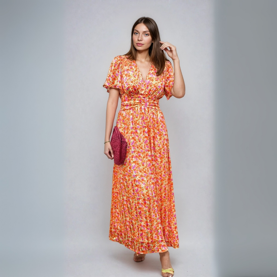 Pauline - Long Floral Print Dress
