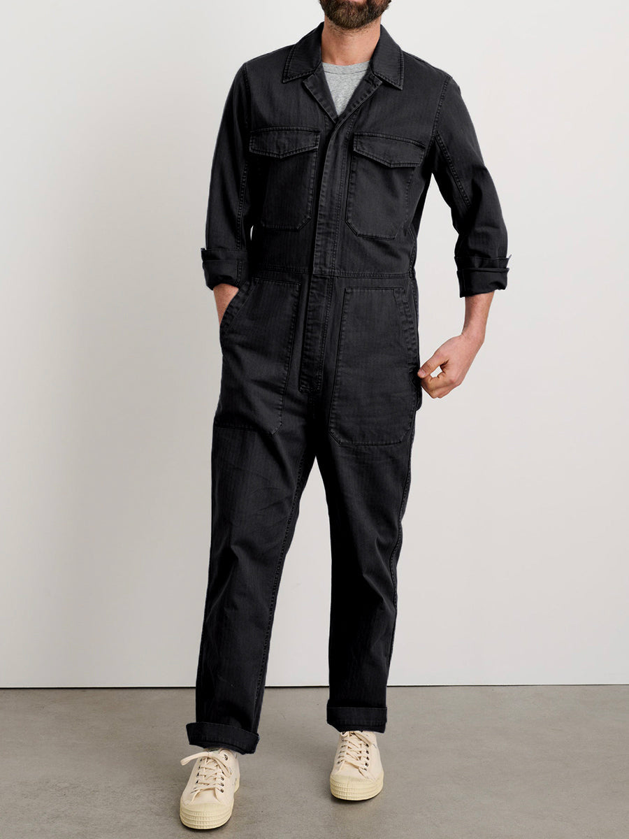 Slim-Fit Overall for Men with Zip