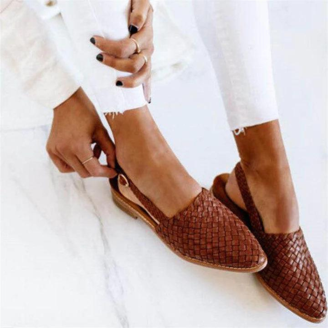 Claire | Leather Handcrafted Low Sandals