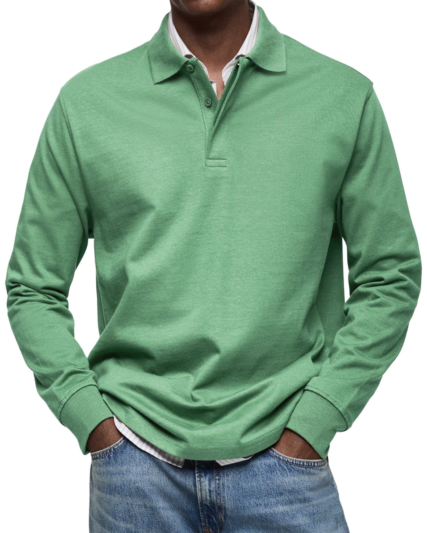 Alexandro™ | Cotton Long Sleeve Casual Polo