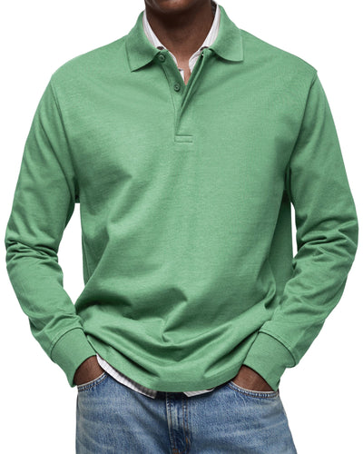 Alexandro™ | Cotton Long Sleeve Casual Polo