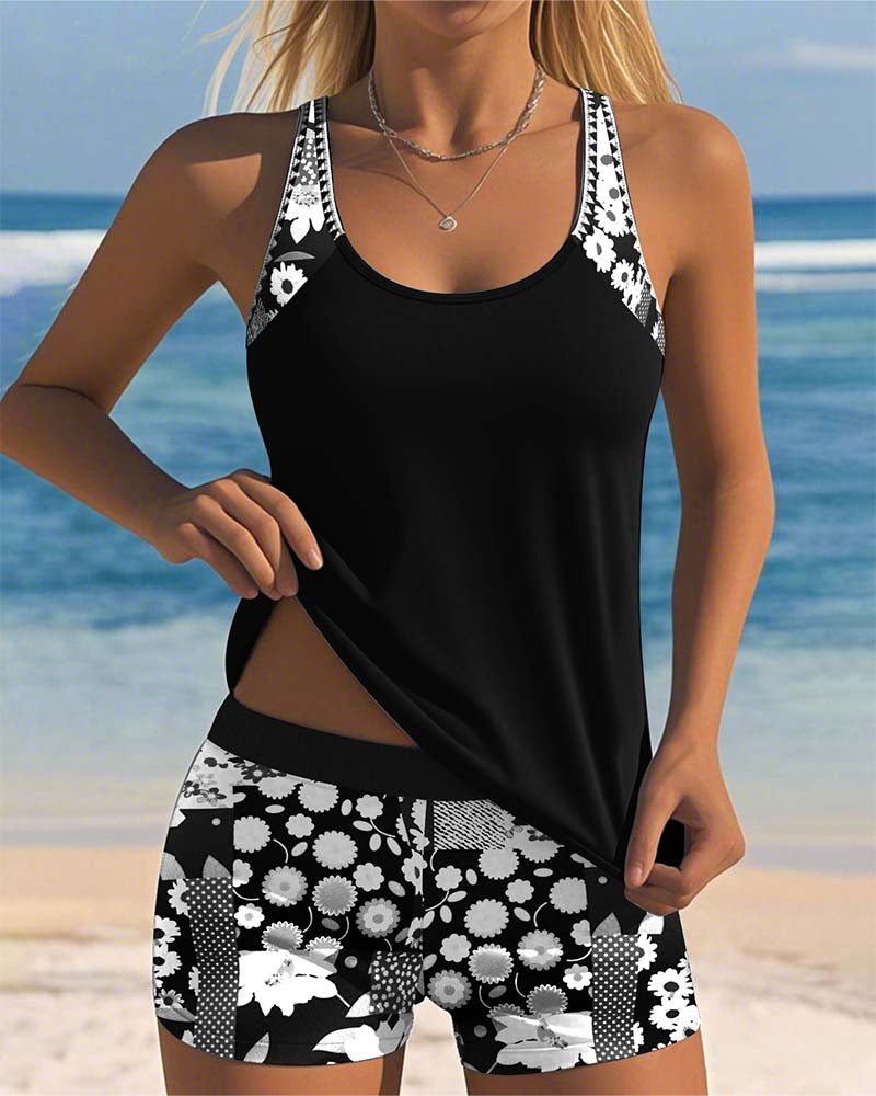 Lyna™ | Swimsuit Tank Printed Boxer