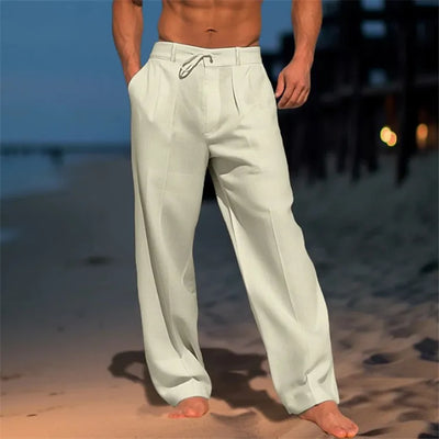 Nathan™ | Plain Cotton Trousers
