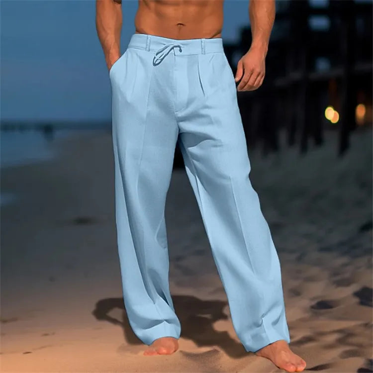 Nathan™ | Plain Cotton Trousers