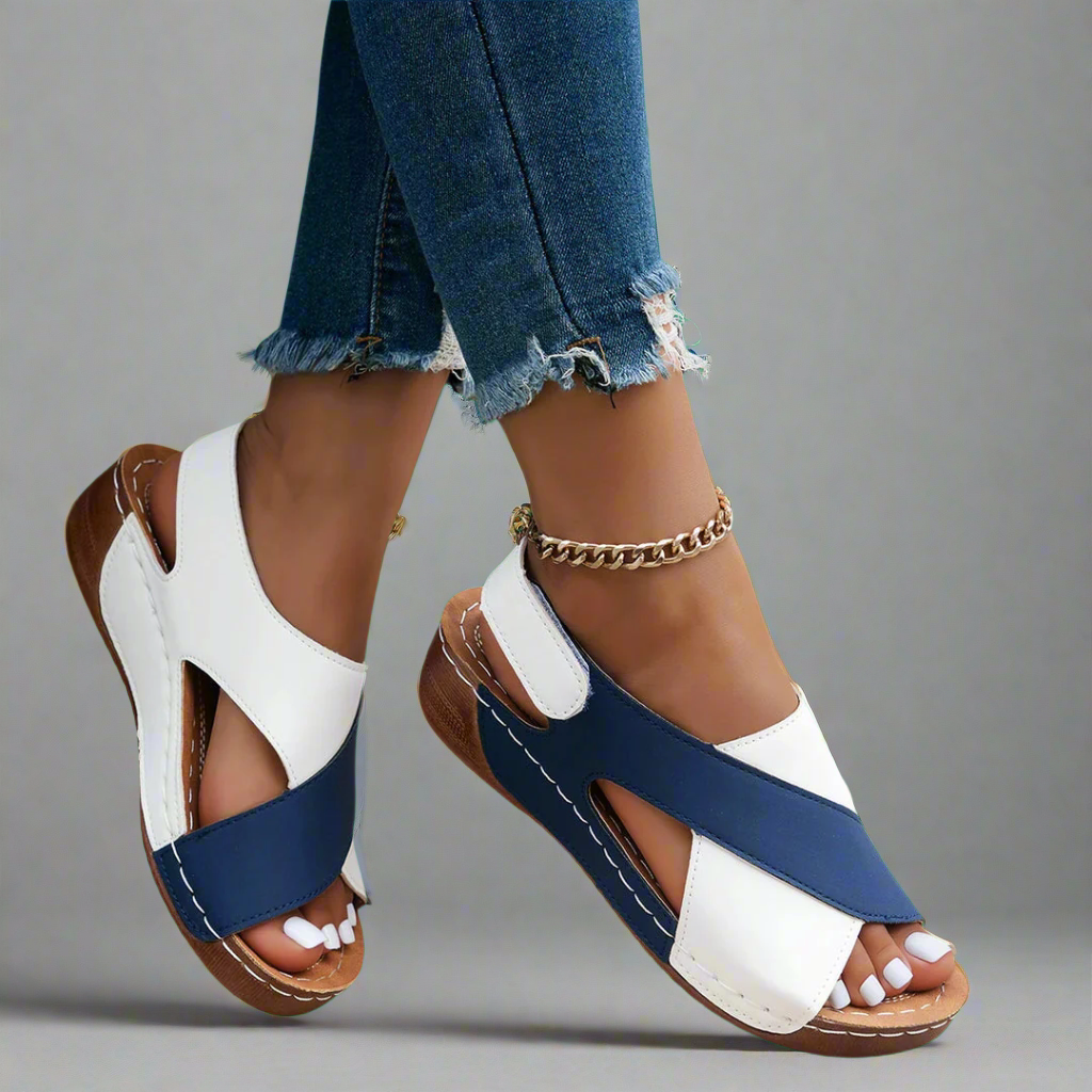 Alwine | Handmade Wedge Sandals in Premium Materials