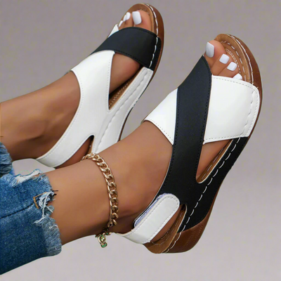 Alwine | Handmade Wedge Sandals in Premium Materials