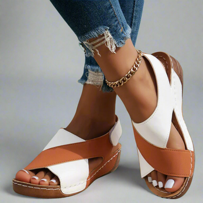 Alwine | Handmade Wedge Sandals in Premium Materials