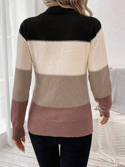 MARCELLA | CONTRAST KNIT SWEATER