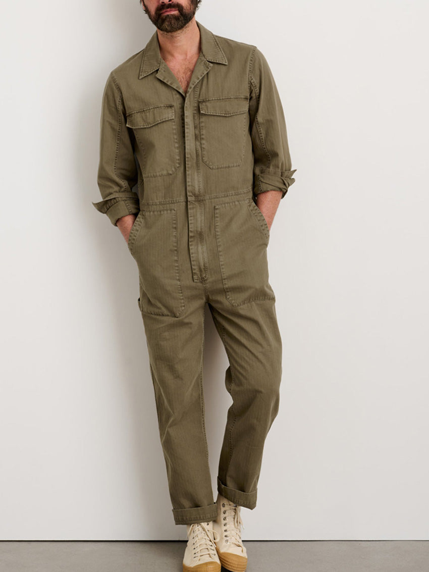 Slim-Fit Overall for Men with Zip