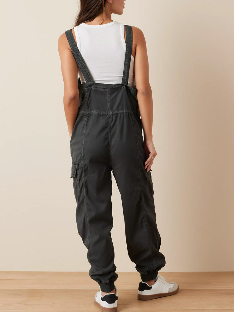 Drape Cargo Dungarees for Women