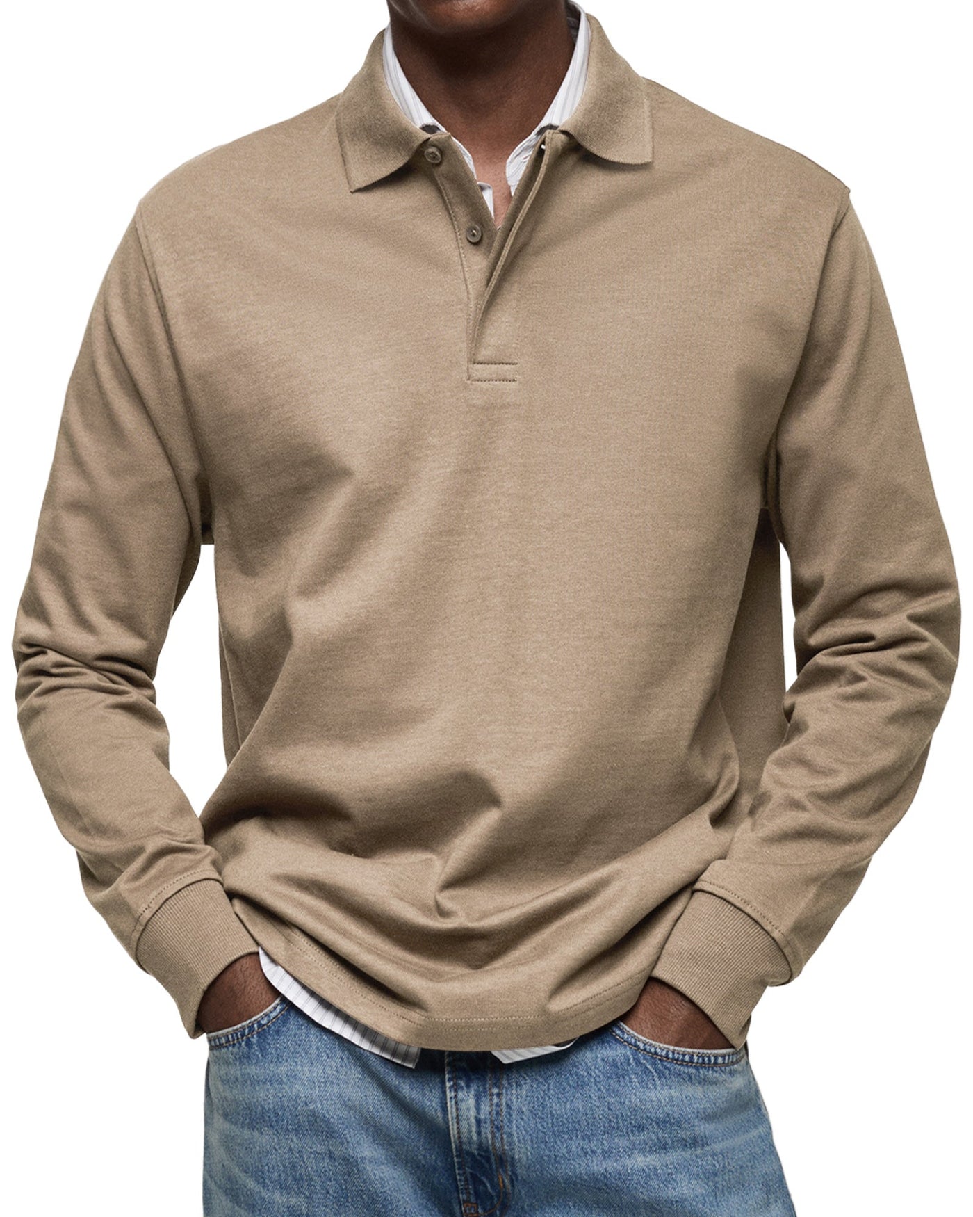 Alexandro™ | Cotton Long Sleeve Casual Polo