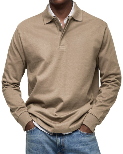 Alexandro™ | Cotton Long Sleeve Casual Polo