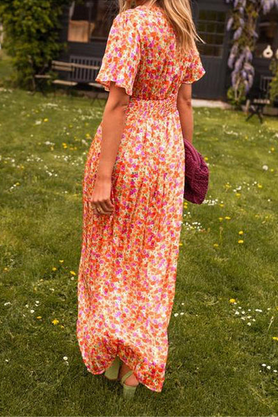 Pauline - Long Floral Print Dress