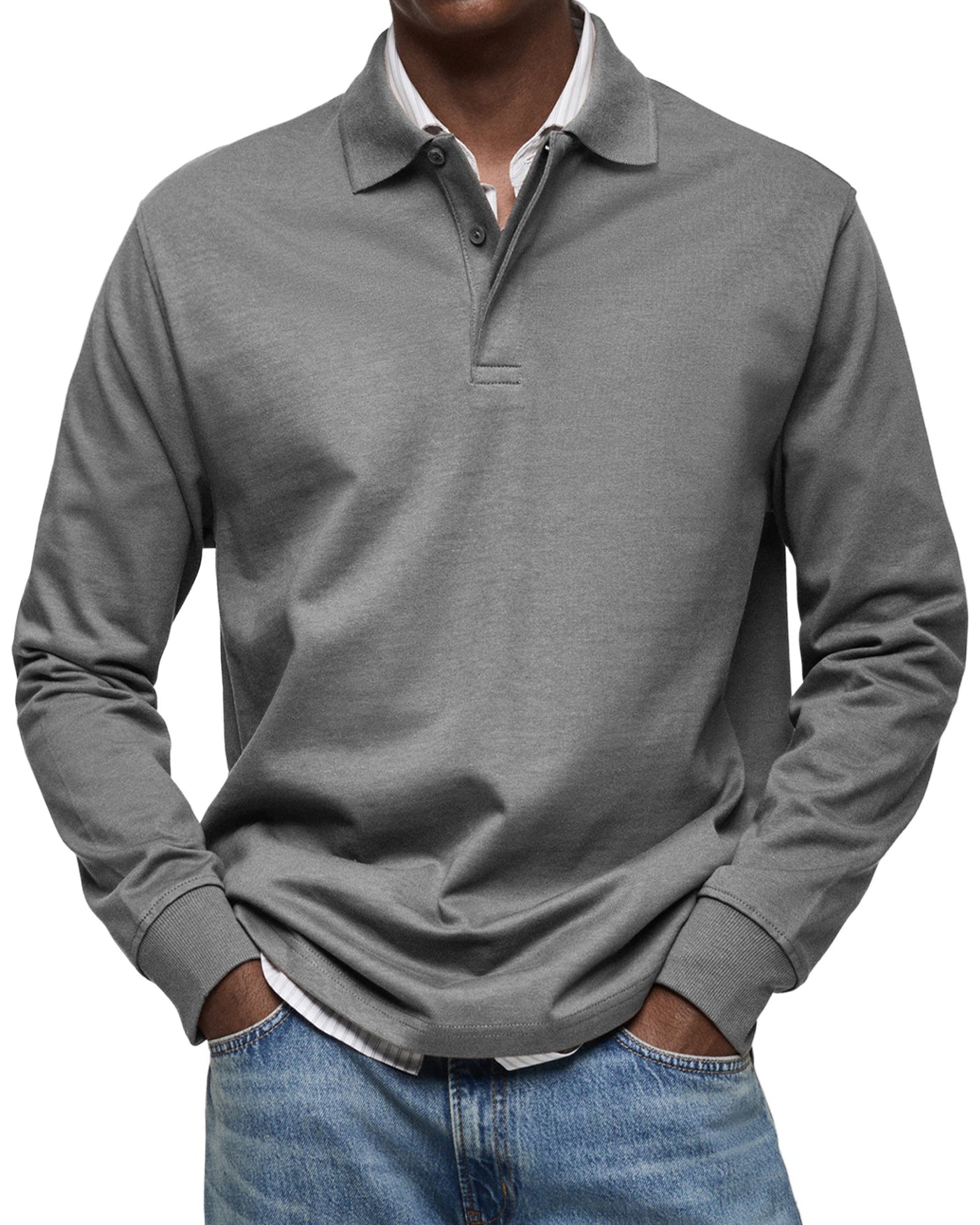 Alexandro™ | Cotton Long Sleeve Casual Polo