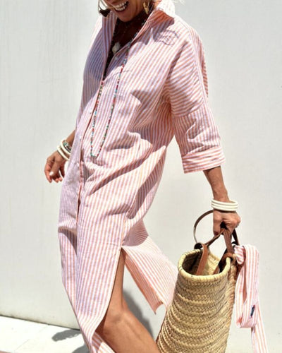 Coby | Classic Striped Shirt Dress