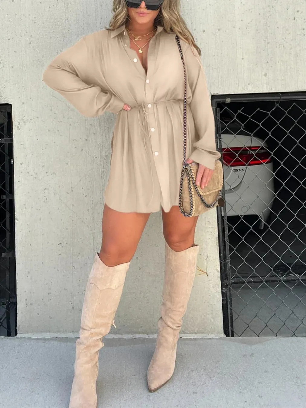Jessica™ | Trendy Satin Playsuit Dress