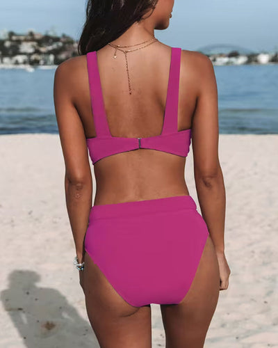 Hilary - High-waisted swimsuit in solid design