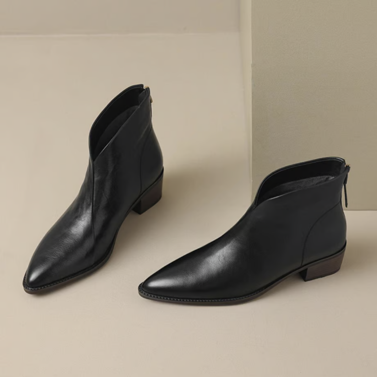 Charline | Elegant Ankle Boots with Back Zipper