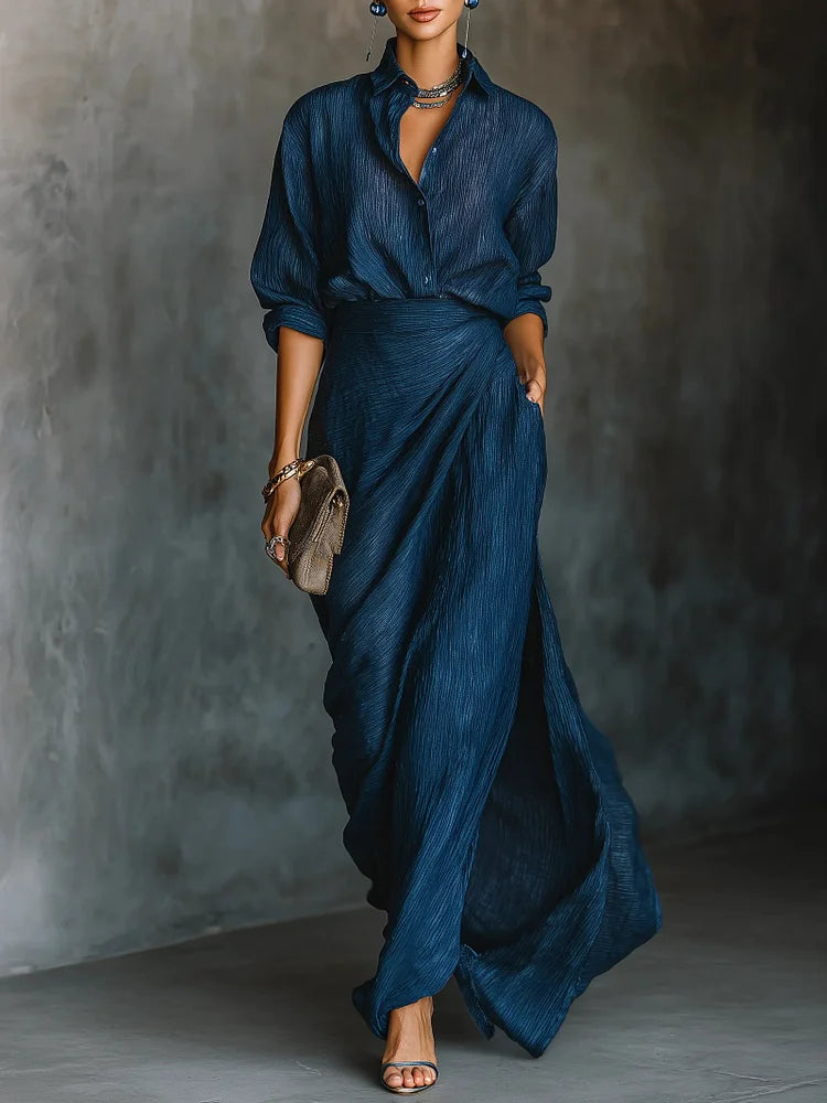 Urbana™ | Elegant Shirt & Skirt Set