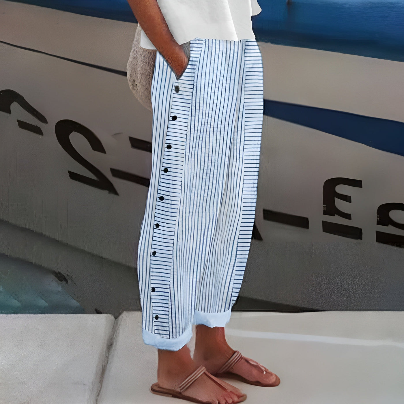 Sandrine™ | Striped Linen Pants