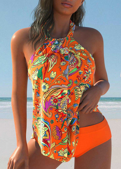 Elegant Tie-Dye Swimsuit with Crossed Straps | Last Day 80% Off!
