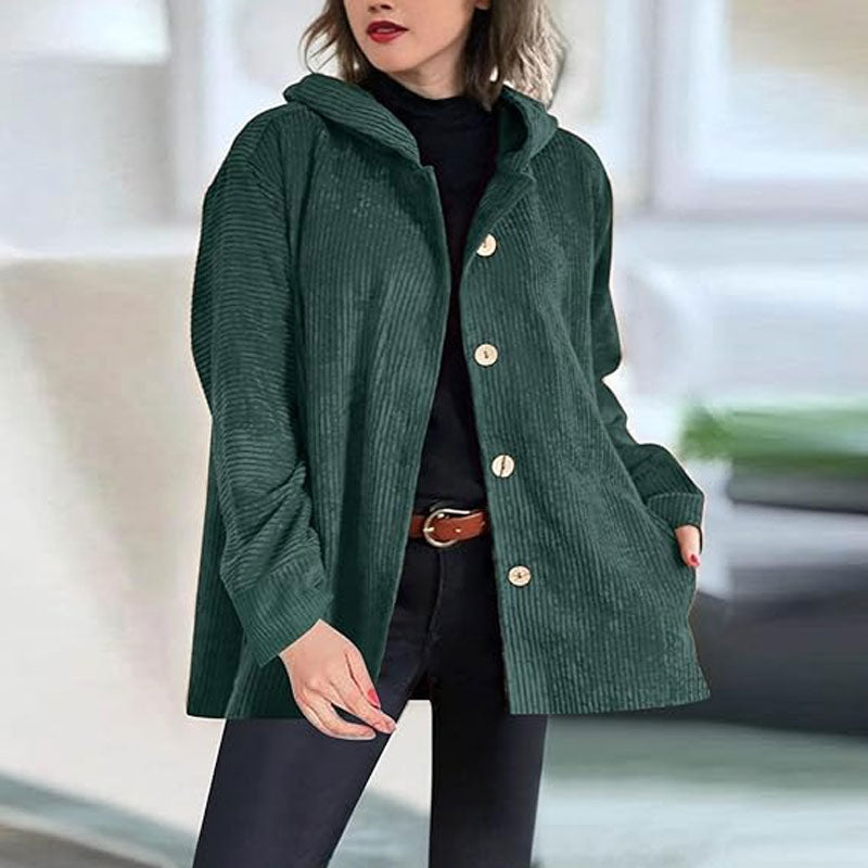 Aureli™ | Casual Velvet Hooded Autumn Jacket