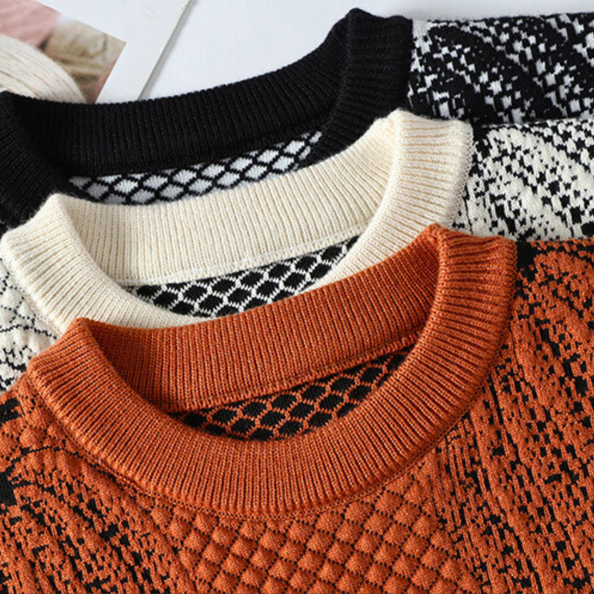 Velmor™ | Pumpkin-Toned Knit Sweater