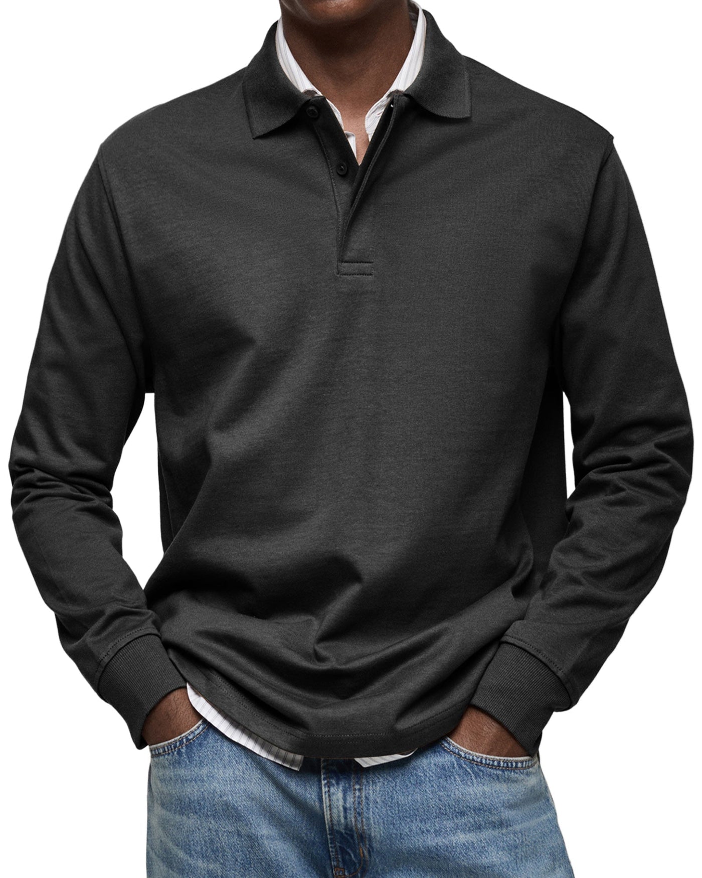 Alexandro™ | Cotton Long Sleeve Casual Polo
