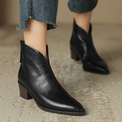 Charline | Elegant Ankle Boots with Back Zipper