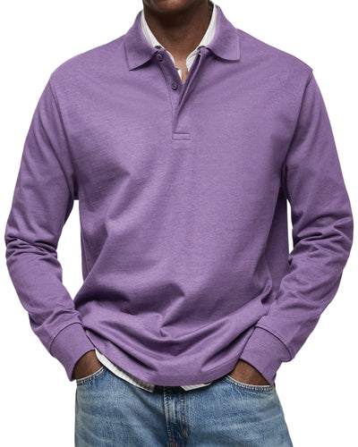 Alexandro™ | Cotton Long Sleeve Casual Polo