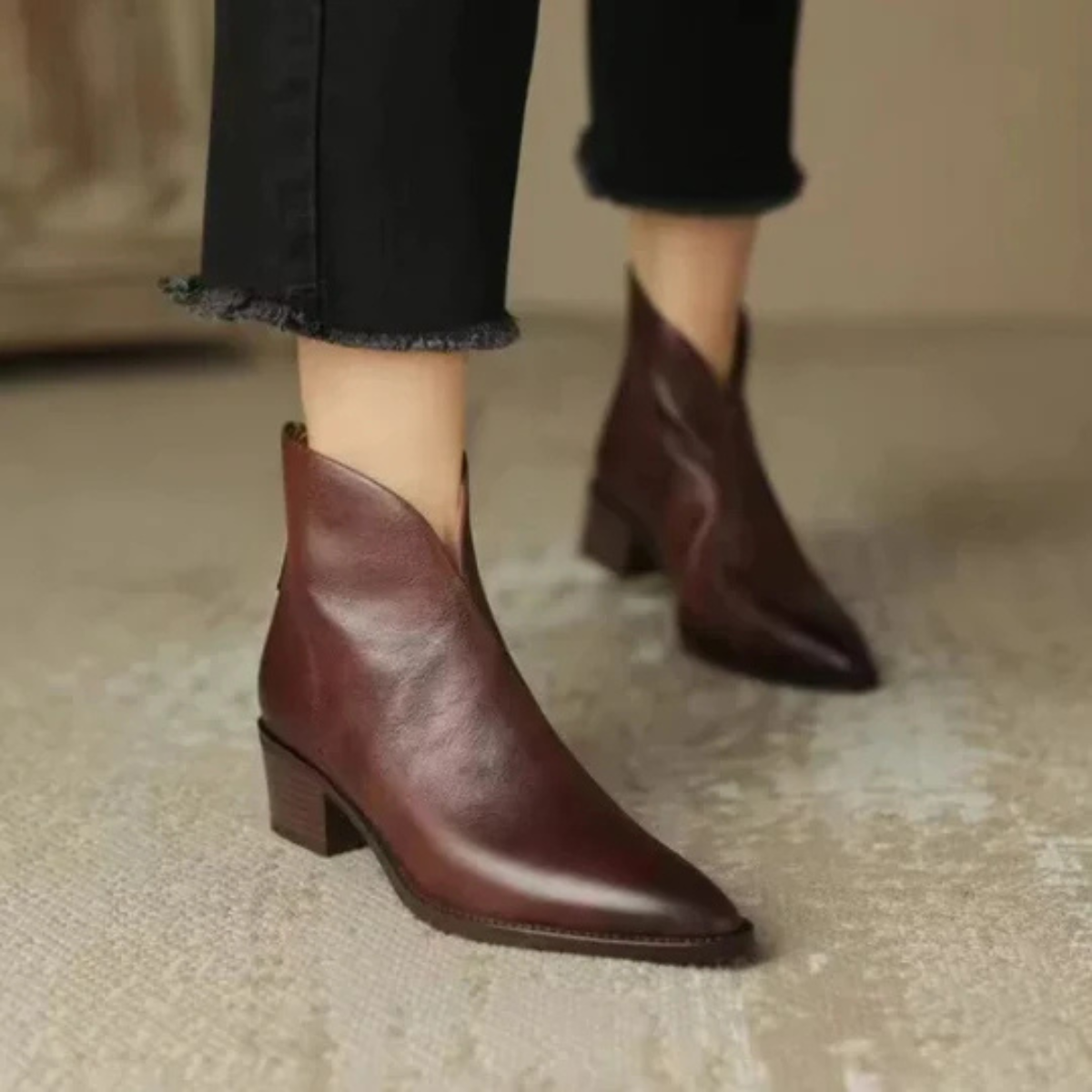 Charline | Elegant Ankle Boots with Back Zipper