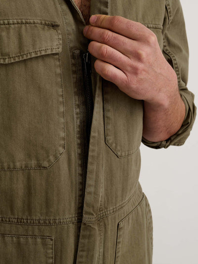 Slim-Fit Overall for Men with Zip