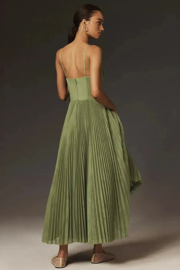 Era™ | Bustier Pleated Fit & Flare Midi Dress