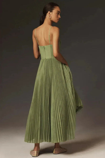 Era™ | Bustier Pleated Fit & Flare Midi Dress