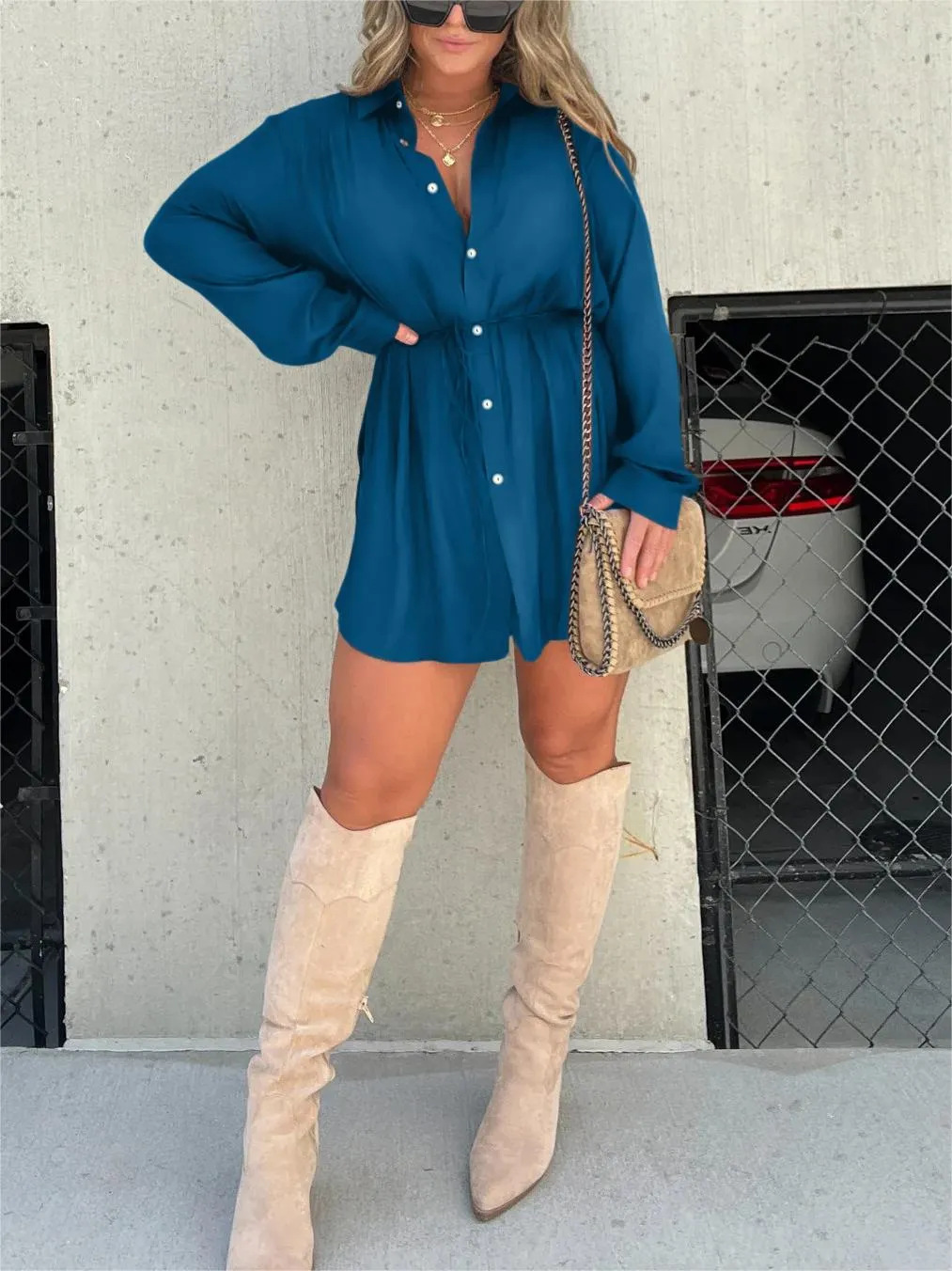 Jessica™ | Trendy Satin Playsuit Dress