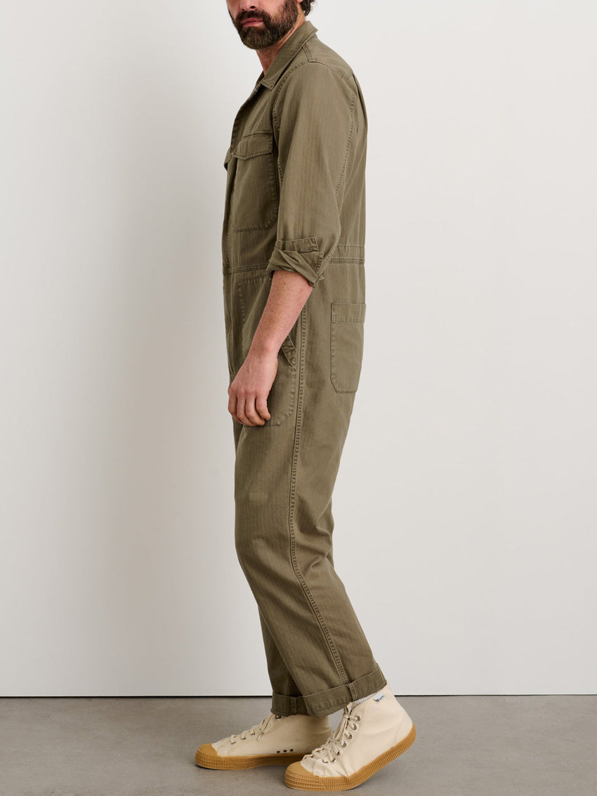 Slim-Fit Overall for Men with Zip