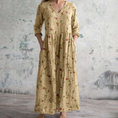 Eliana™ | Elegant Floral Cotton Dress