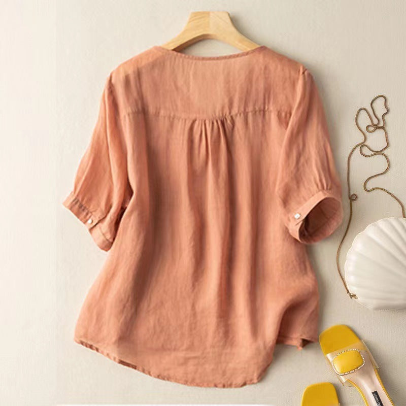 Ilona™ | Embroidered V-Neck Top