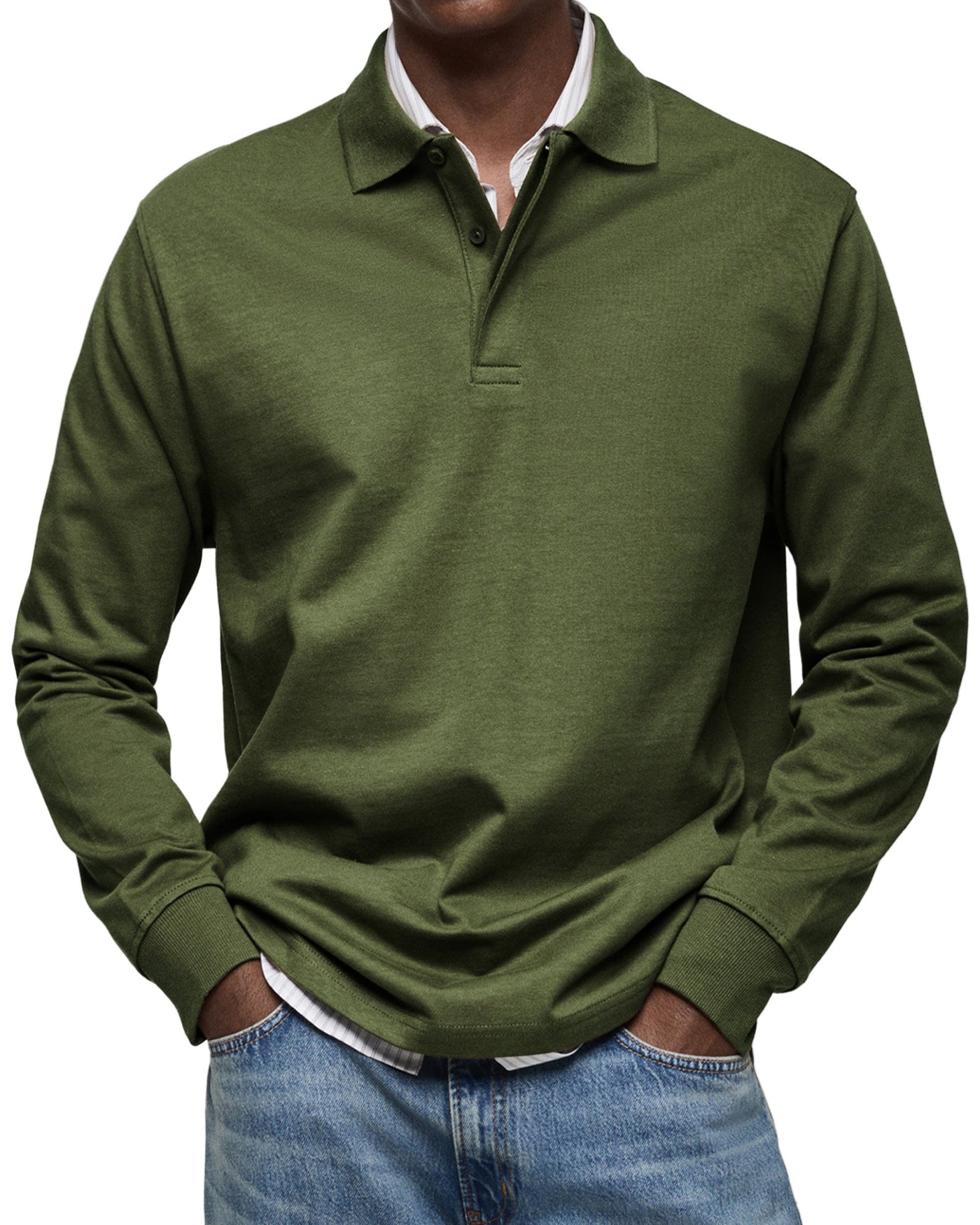 Alexandro™ | Cotton Long Sleeve Casual Polo